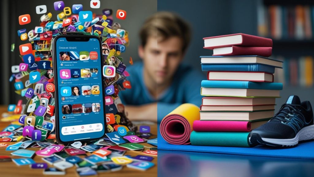 Mobile ki lat kaise chhode, reels chhodne ke tips, screen time control, buri aadatein, digital detox, phone addiction, productivity killers.